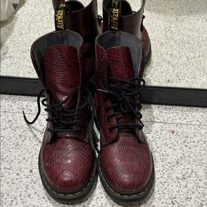 Dr. Martens Black and Red Boots